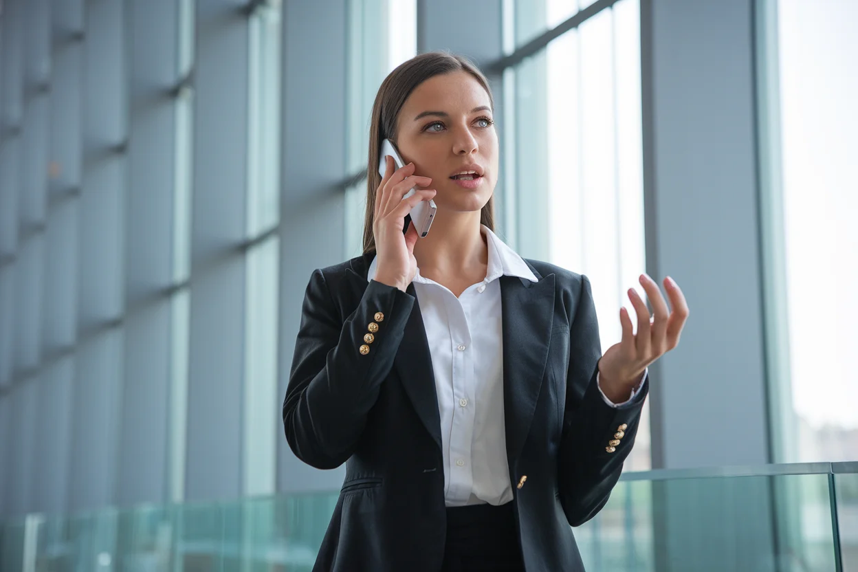 image of the girl taking on the phone