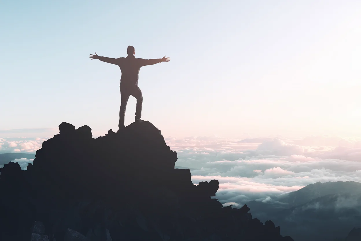 image of the man on the mountain